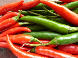 Foto van chilli-pepers