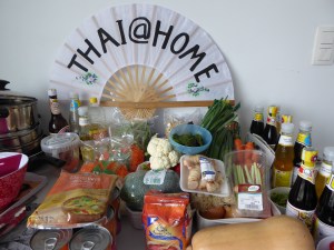 Foto van Thaise waaier met ingrediënten