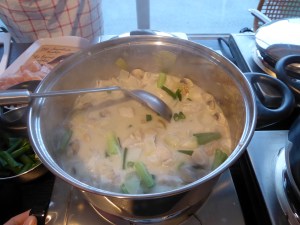 Foto van Thaise kokossoep met kip