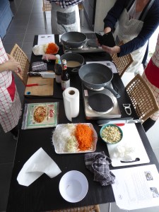 Foto van tafel voor workshop Thais koken