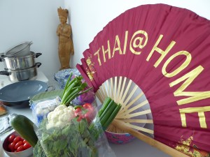 Foto van Thaise waaier met ingrediënten