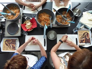 Foto van bovenaanzicht Thaise kookles Vlaanderen