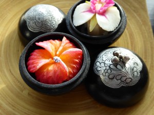 Foto van bloemen uit zeep