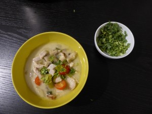 Foto van Thaise soep met koriander