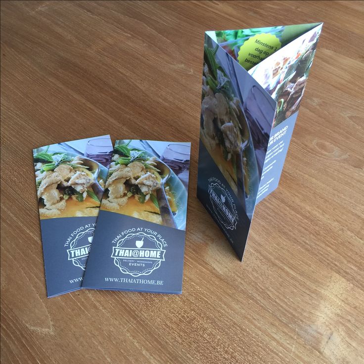 Foto van een folder voor Thais eten