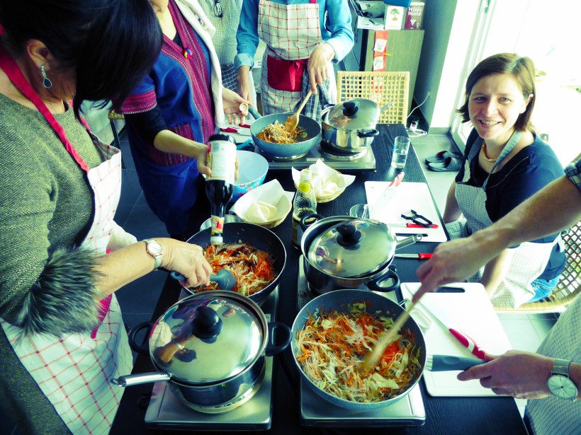 Foto van Thaise loempiavulling in de wok