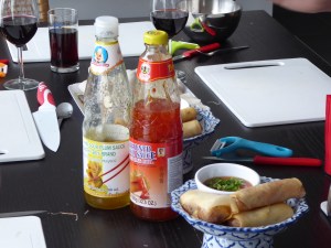 Foto van Thaise loempia's met zoete saus