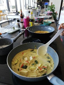 Wok met Thaise vegetarische curry