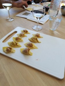 Bord met wontons