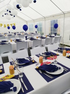 Feestent met ballonnen