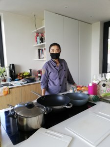 Chef Nokkie met mondmasker