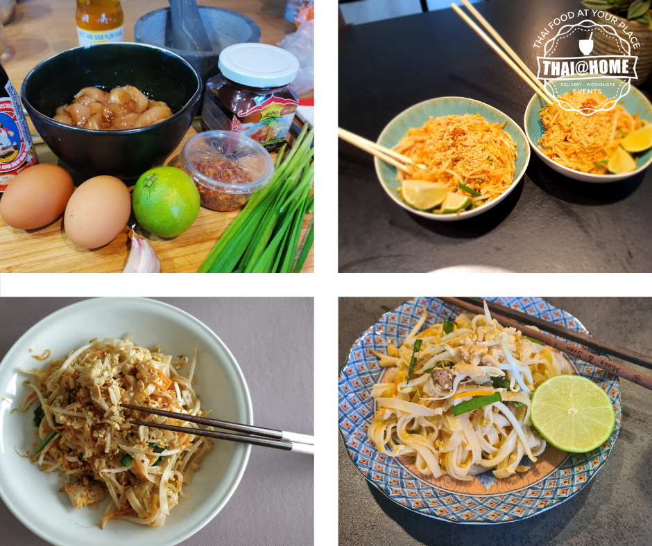 Collage van Thaise Pad Thai