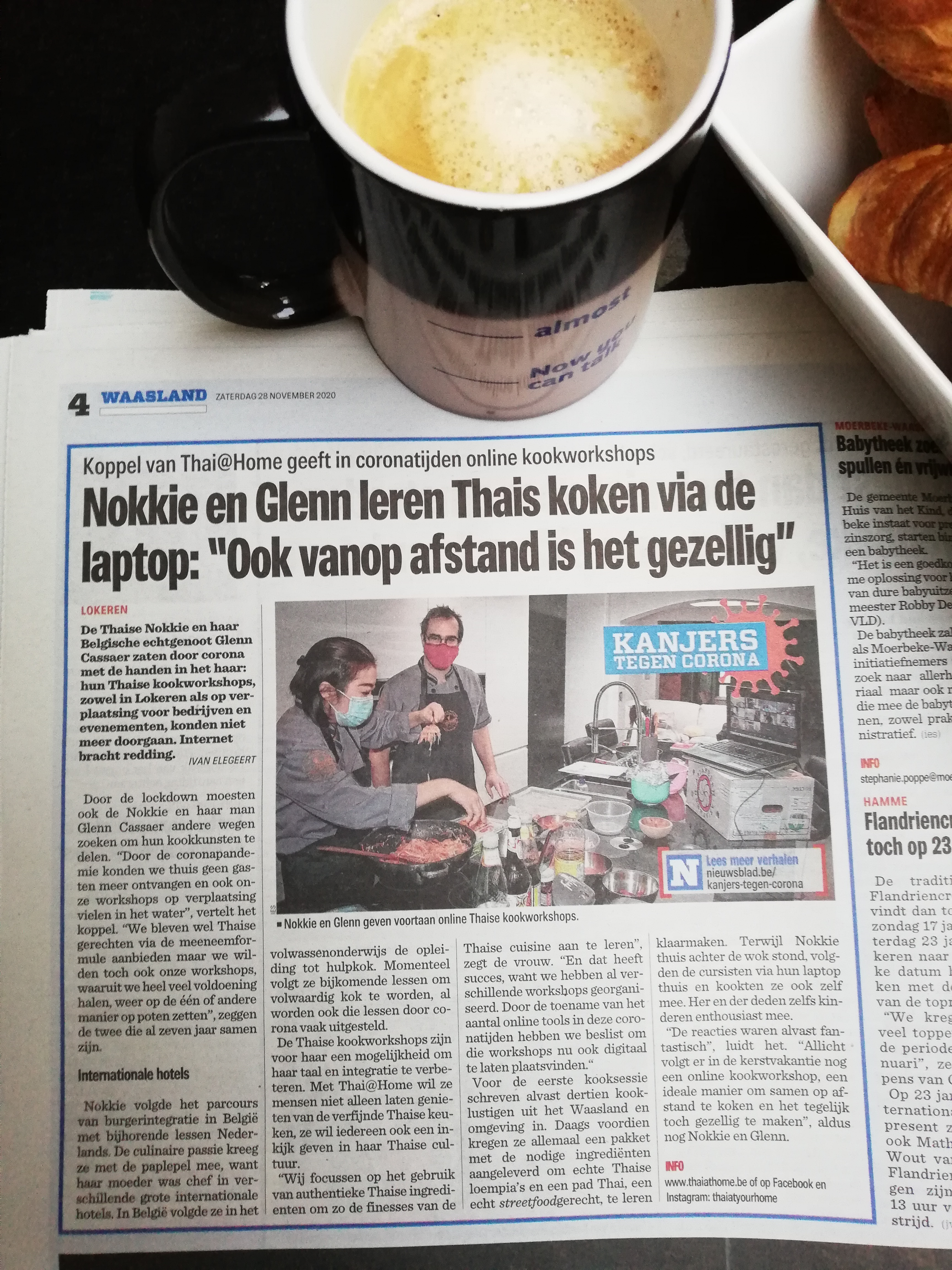 Krantenartikel over Thai@Home